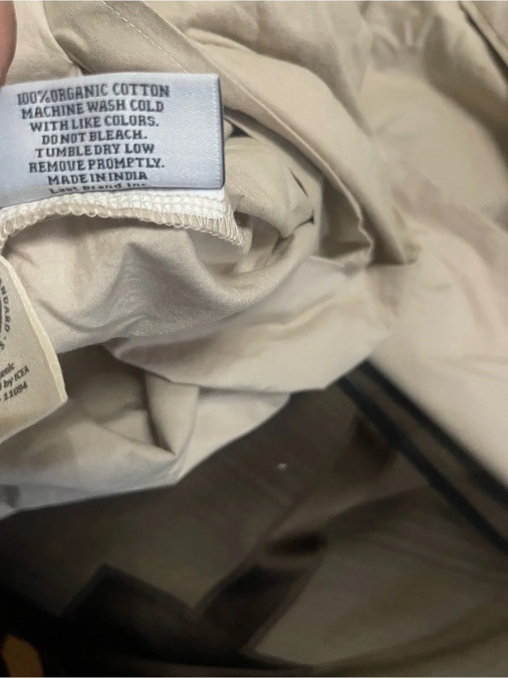 Quince cotton duvet cover set with bag queen/full
